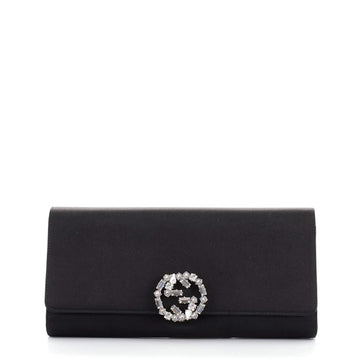 Gucci GG Broadway Clutch Satin with Crystals