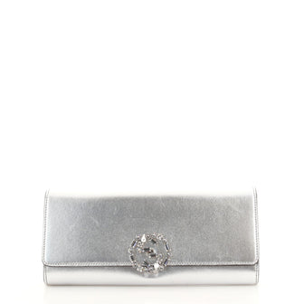 Gucci GG Broadway Clutch Leather with Crystals