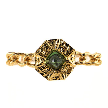 Gucci Octagon Plate Chain Link Bracelet Metal with Crystal