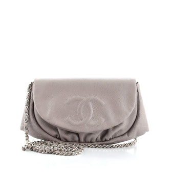 Chanel Half Moon Wallet on Chain Caviar