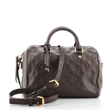 Louis Vuitton Speedy Bandouliere Bag Monogram Empreinte Leather 25