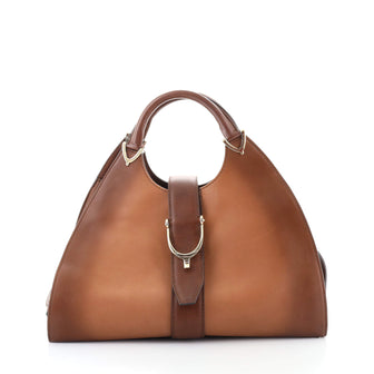 Gucci 1921 Stirrup Top Handle Bag Leather Large