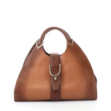 Gucci 1921 Stirrup Top Handle Bag Leather Large