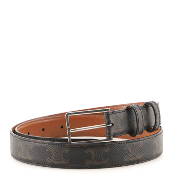 Celine Buckle Belt Triomphe Coated Canvas Medium