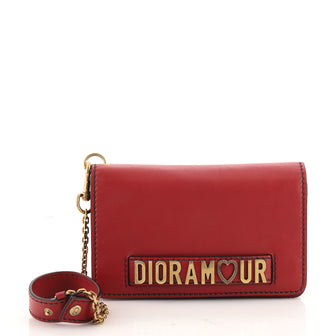 Christian Dior DiorAmour Wristlet Clutch Leather