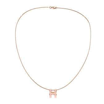 Hermes Pop H Pendant Necklace Metal and Enamel
