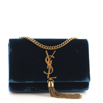 Classic Monogram Tassel Crossbody Bag Velvet Small