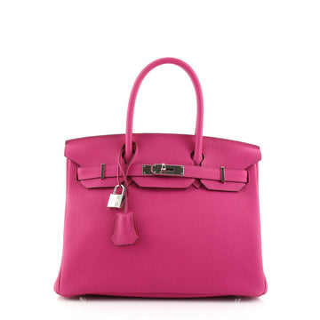 Hermes Birkin Handbag Pink Togo with Palladium Hardware 30
