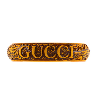 Gucci Logo Cuff Bracelet Carved Resin Thin