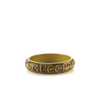 Gucci Logo Cuff Bracelet Carved Resin Thin