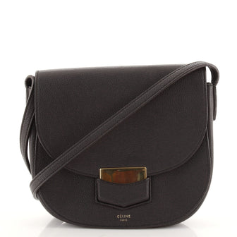 Celine Trotteur Crossbody Bag Grainy Leather Small