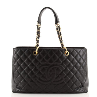 Chanel Grand Shopping Tote Quilted Caviar XL