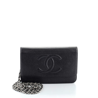 Chanel Timeless Wallet on Chain Caviar