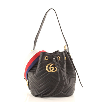 Gucci GG Marmont Bucket Bag Matelasse Leather Small