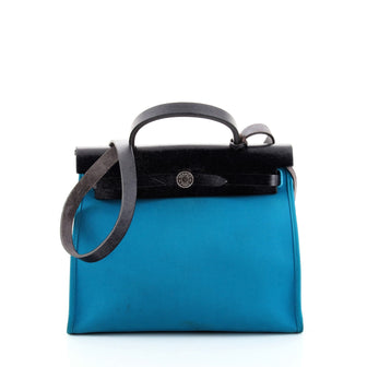 Hermes Herbag Zip Leather and Toile 31