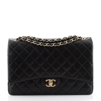 Chanel Classic Double Flap Bag Quilted Lambskin Maxi