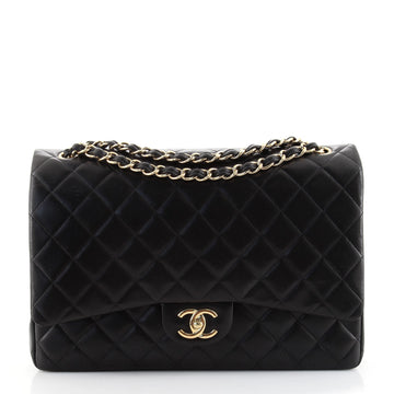 Chanel Classic Double Flap Bag Quilted Lambskin Maxi