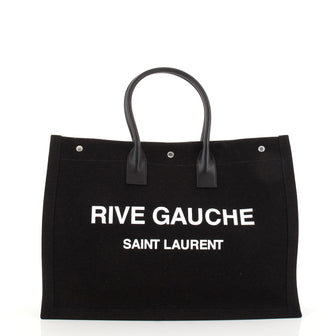 Saint Laurent Rive Gauche Shopper Tote Canvas Large