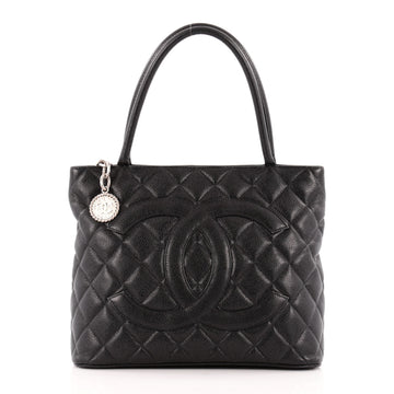 Chanel Medallion Tote Quilted Caviar