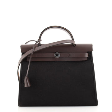Hermes Herbag Zip Leather and Toile 31