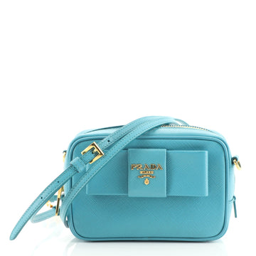 Prada Bow Camera Crossbody Bag Saffiano Leather Mini