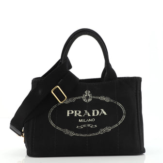 Prada Canapa Convertible Tote Canvas Mini
