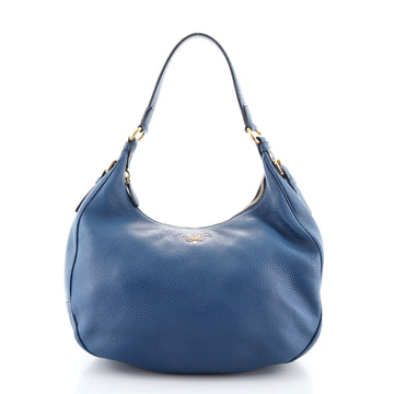 Prada Zip Top Hobo Vitello Daino Medium