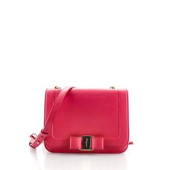 Salvatore Ferragamo Vara Bow Crossbody Bag Leather Small