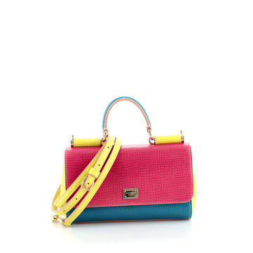 Dolce & Gabbana Miss Sicily Convertible Clutch Leather Mini