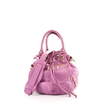 Balenciaga Pom Pon Classic Studs Bag Leather Mini