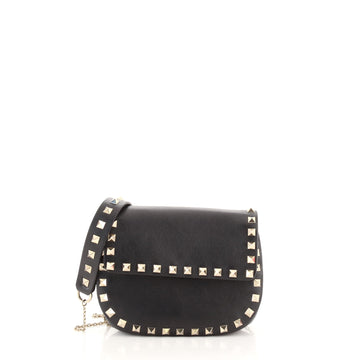 Valentino Rockstud Saddle Crossbody Bag Leather Mini