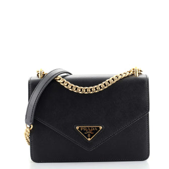 Prada Chain Flap Bag Saffiano Leather Small