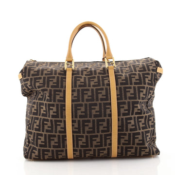 Fendi Vintage Zip Travel Tote Zucca Canvas Large