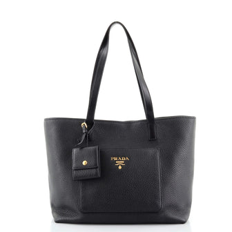 Prada Front Pocket Shopping Tote Vitello Daino Medium