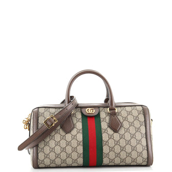 Gucci Ophidia Boston Bag GG Coated Canvas Medium
