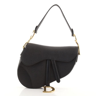 Christian Dior Saddle Handbag Leather Medium