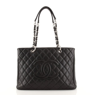 Chanel Vintage Grand Shopping Tote Quilted Caviar