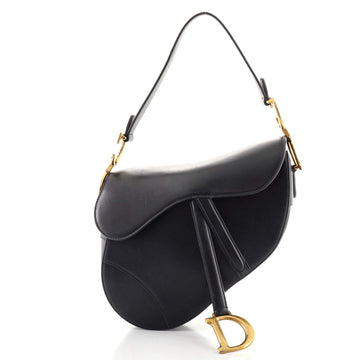 Christian Dior Saddle Handbag Leather Medium