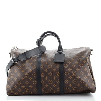 Louis Vuitton Keepall Bandouliere Bag Macassar Monogram Canvas 45
