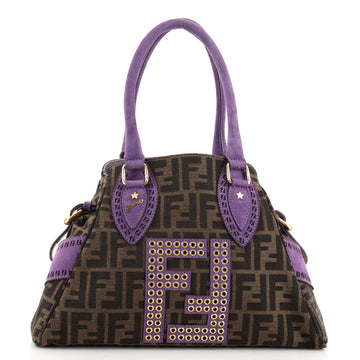 Fendi Bag Du Jour Bag Zucca Canvas with Grommets Small