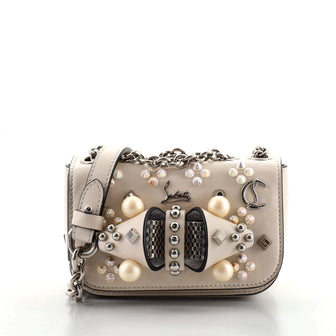 Christian Louboutin Sweety Charity Crossbody Bag Embellished Leather Mini