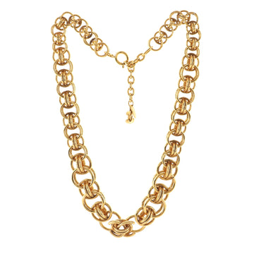 Chanel Circle Chain Long Necklace Metal