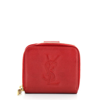 Saint Laurent Belle de Jour Zip Around French Wallet Leather Compact