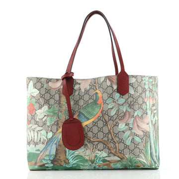 Gucci Shopping Tote Tian Print GG Coated Canvas Medium