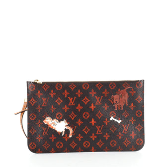Louis Vuitton Neverfull Pochette Limited Edition Grace Coddington Catogram Canvas Large