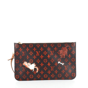 Louis Vuitton Neverfull Pochette Limited Edition Grace Coddington Catogram Canvas Large