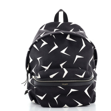 Saint Laurent City Backpack Printed Canvas