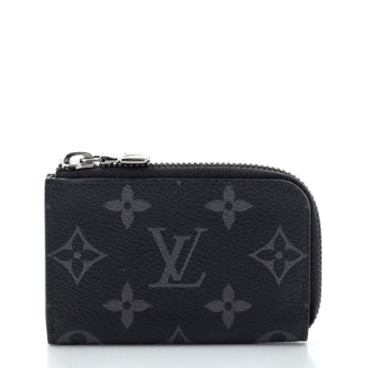 Louis Vuitton Zip Coin Purse Monogram Eclipse Canvas