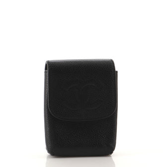 CHANEL cigarette case mini pouch caviar skin black