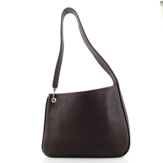 Hermes Vintage Asymmetrical One Shoulder Bag Leather Medium